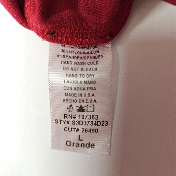 Solemio red bodycon dress size large - Picture 7 of 7